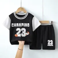 Kids Cotton t shirt & Pant Set color Blackf318ec56fea717092013d282adc075de