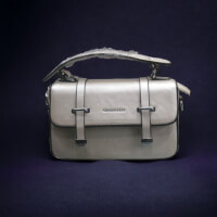 Silver Color PU Leather Plain Design Cross Body Shoulder Bag With Double Strip Bag For Women
 color Silverd88ae59037d367c60eadefe3e00cb303