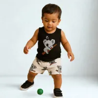 Kids Cotton t shirt & Pant Set color Black---White-9a6c19380702bf67d63d004ea372f4c2
