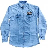 Mens Casual Long-Sleeve Denim Shirts: Timeless Style Essentials color light-bluec05775050e1e9750c7cbb6176bead2c2