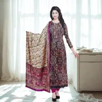 Floral Printed premium Quality Three pice color Chocolatedb54cdb00551ed227eeb4efe407942ee