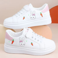 Hopscotch Girls TPR and Rubber Graphic Print Sneakers color whitee31c1743d2273549ffc14be1b52177a6