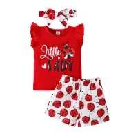 Red---Whitef6de0acb7ab31d6213fade2b9ad95676 Kids Butterfly Cotton t shirt & Pant Set color Red---Whitef6de0acb7ab31d6213fade2b9ad95676