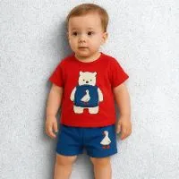 red05e8358883cefc43601c43793f4d81c6 Kids Cotton t shirt & Pant Set color red05e8358883cefc43601c43793f4d81c6