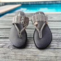 Blackf318ec56fea717092013d282adc075de HI-ATTITUDE
Embellished Thong-Strap Wedges color Blackf318ec56fea717092013d282adc075de