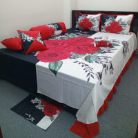 Luxury Colorful King Size Bedsheet with two pillow cover color red05e8358883cefc43601c43793f4d81c6