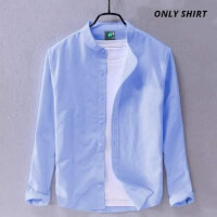 Band Gola Stylis Cotton Long Sleeve Casual Shirt For Mens color Blued4b58383e8884d46449b535564d74b65