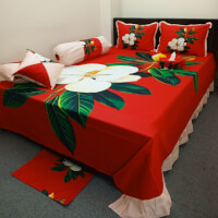 100% Cotton King Size Cotton Bed Sheet Set - Multicolor color red05e8358883cefc43601c43793f4d81c6