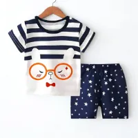 Kids Cotton t shirt & Pant Set color Black---White-9a6c19380702bf67d63d004ea372f4c2
