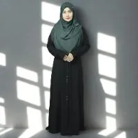 Versatile -Choice and Remark -Button Gown Zaira Dubai Cherry Stylish Pocket Borka For Women - Borka For Women- Avant-garde color Blackf318ec56fea717092013d282adc075de