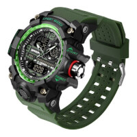 Sanda Mens Watches 50M Waterproof Quartz Sport Military LED Digital Watch for Men color Maroon965e6b83acd3d72bfaf12b79b672ded2