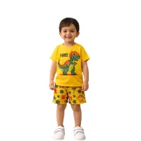 Kids Cotton t shirt & Pant Set color yellowdea097bd42fdd9d88ba006d117da5f29