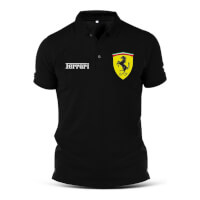 Stylist premium Quality Summer Ferrari Polo Shirt For Men - Kurti color Blackf318ec56fea717092013d282adc075de