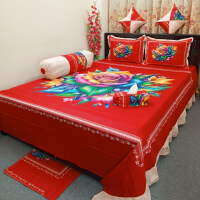 New Colourful Design High Quality Cotton Bed sheet Set (8 Parts) color red05e8358883cefc43601c43793f4d81c6