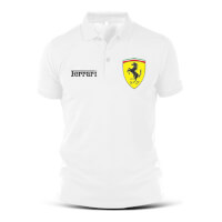 Stylist premium Quality Summer Ferrari Polo Shirt For Men - Kurti color whitee31c1743d2273549ffc14be1b52177a6