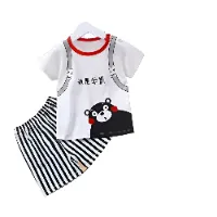 whitee31c1743d2273549ffc14be1b52177a6 Kids Cotton t shirt & Pant Set color whitee31c1743d2273549ffc14be1b52177a6