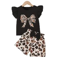 Kids Butterfly Cotton t shirt & Pant Set color Blackf318ec56fea717092013d282adc075de