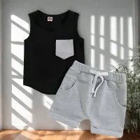 Kids Cotton t shirt & Pant Set color Black---White-9a6c19380702bf67d63d004ea372f4c2