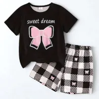 Blackf318ec56fea717092013d282adc075de Kids Cotton t shirt & Pant Set color Blackf318ec56fea717092013d282adc075de
