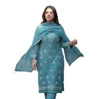 Indian Jemichu Jorjet three piece color greenf8776c33645412b435b5b452e125f68f