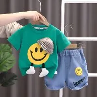 Kids Denim Set t shirt & Pant Set color Mint-Green413ba1e0c469902a59ce25129334e7e5