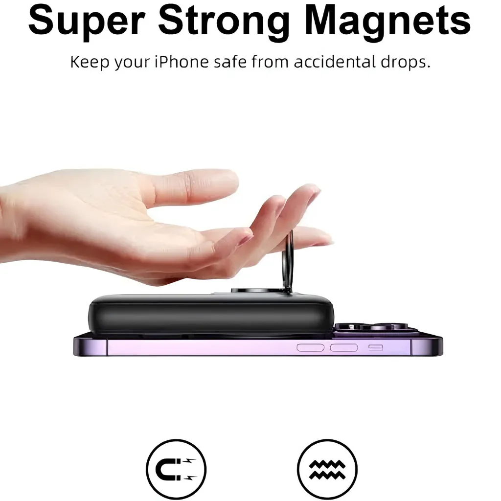 Joyroom JR-W050 20W 10000mah Magnetic Wireless Power Bank with Ring Holder
