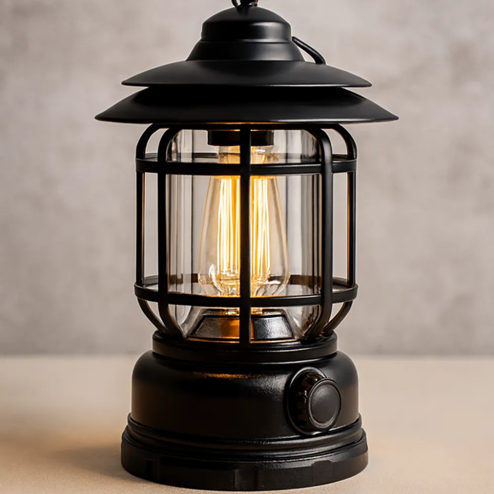 1 Set Warm Light Vintage Tent Lamp Portable Lantern Camping Light 20-200 Lumens