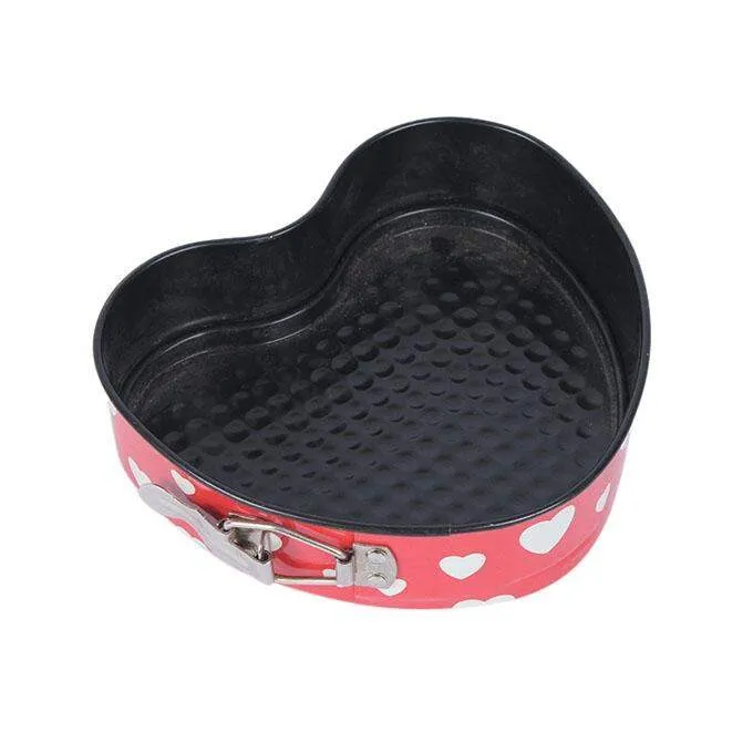 7 Inch Non Stick Cake Pan Bread Mold - Red and Black