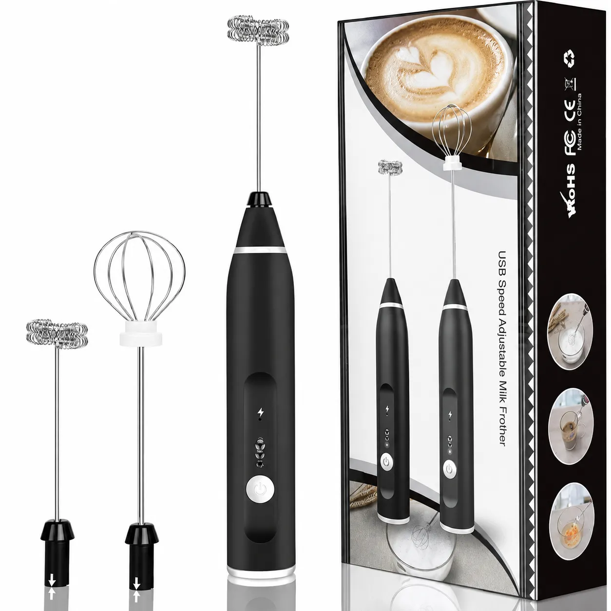 USB Rechargeable Handheld Egg Beater 3