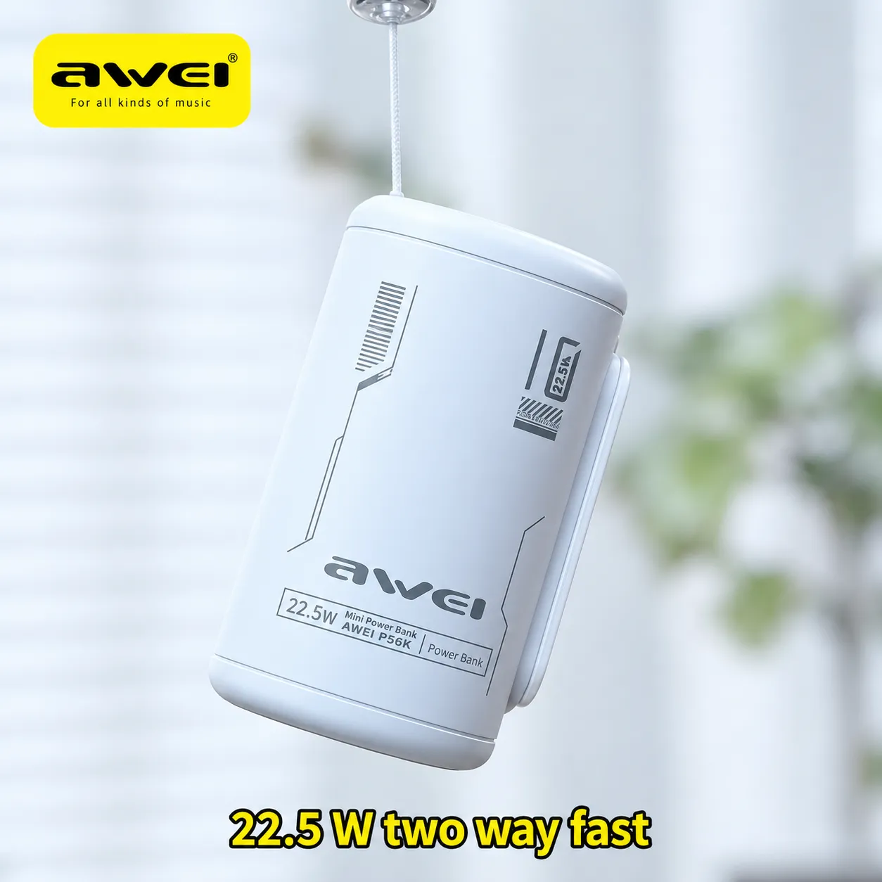 Awei pocket Power Bank WP-117 22.5w (10000mah)