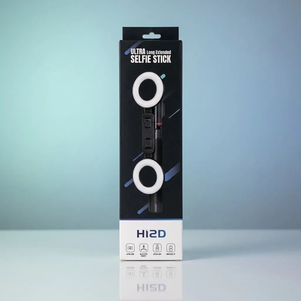 De Markt H12D Ultra Long Selfie Stick with Tripod & Remote – Perfect for Selfie, Vlog & Live Streaming