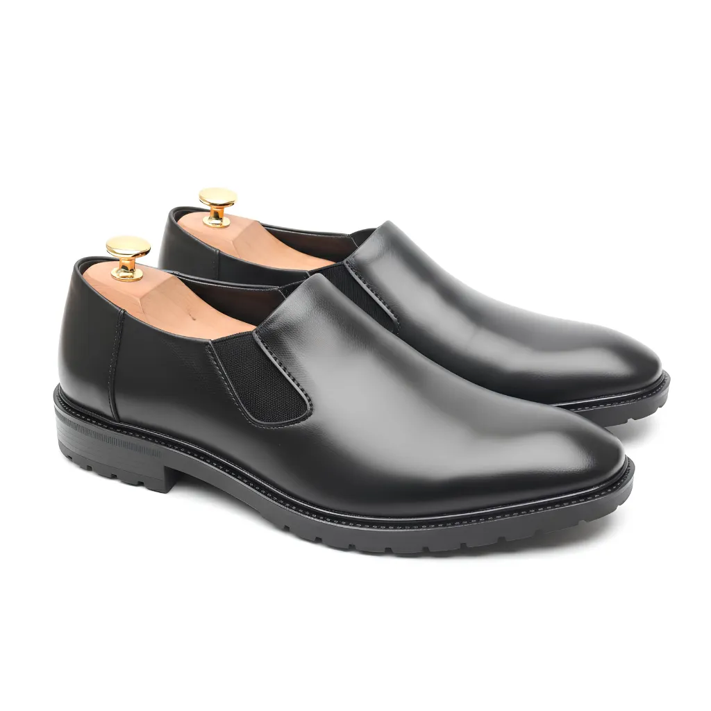 Walkist Original Leather Chunky Formal Shoes Black