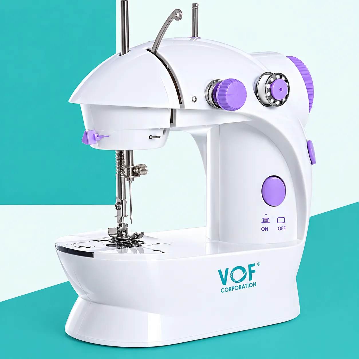 VOF Dual Speed Portable Electric Pedal Double Threads Rewind Mini Swing Machine