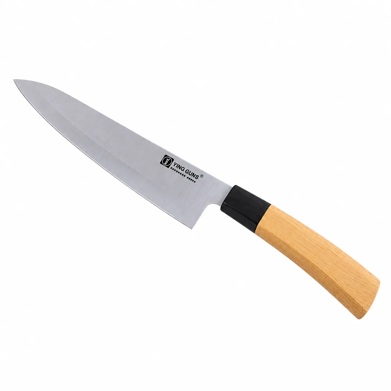 Large Wooden Handle Knief - Wooden
