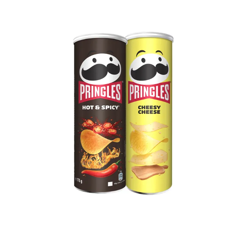 Pringles Hot & Spicy + Cheesy Cheese Chips Combo Pack (2pcs)