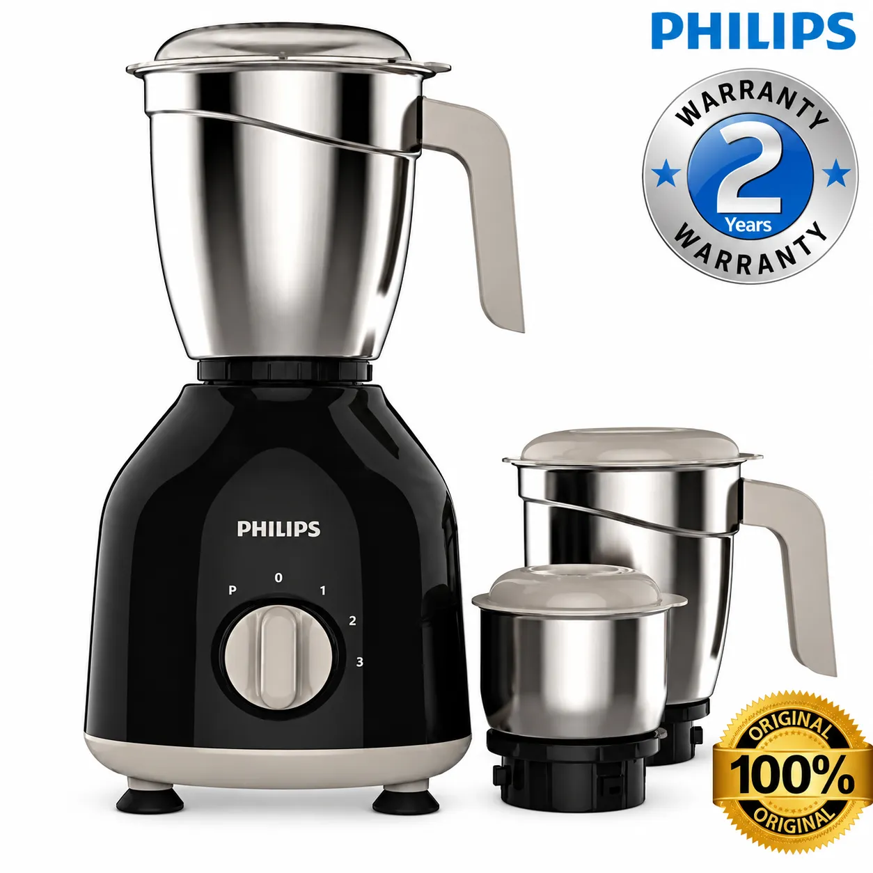Philips HL7756/00 - Mixer Grinder - Black and Silver