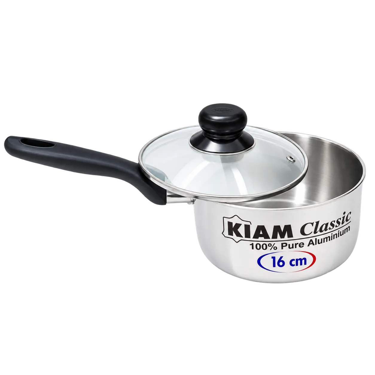 Kiam 16 cm Milk Pan with Lid Aluminium