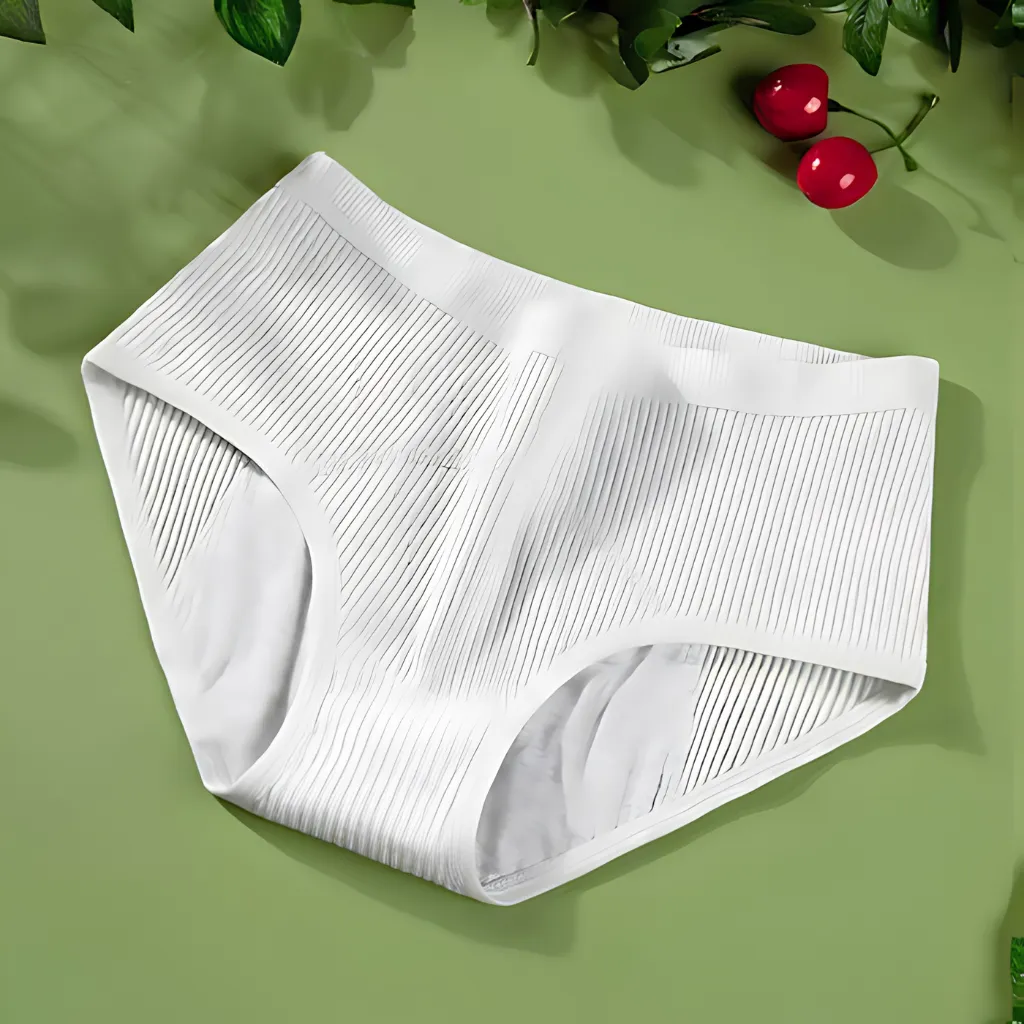 Women's Cotton Satin Seamless Panty - White