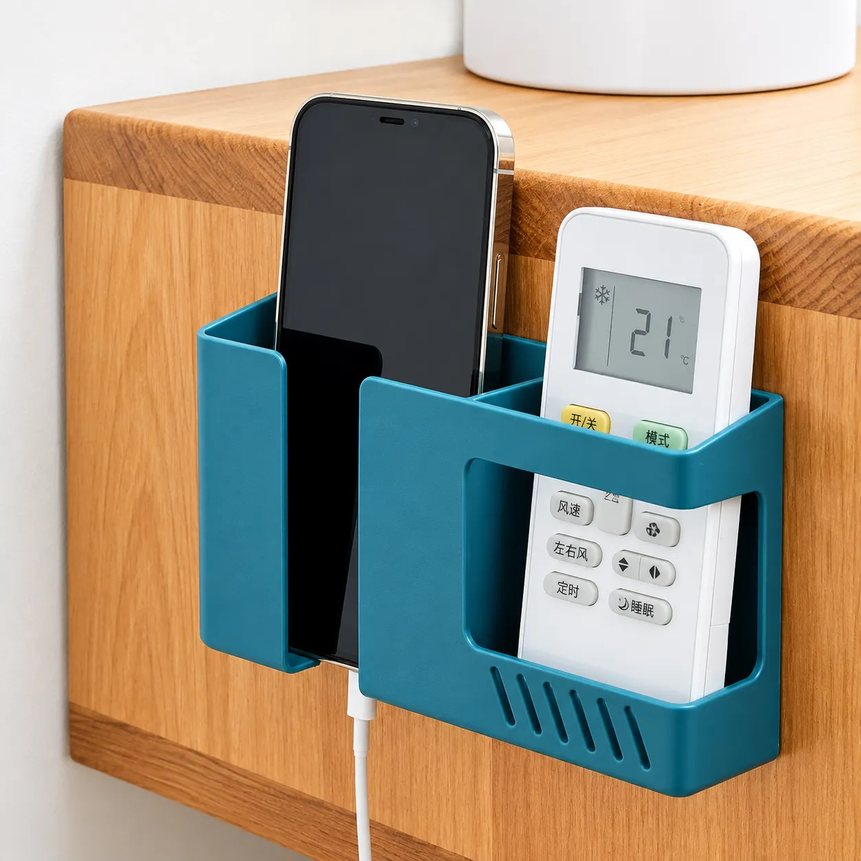 Wall mount mobile cherger & Remote Holder