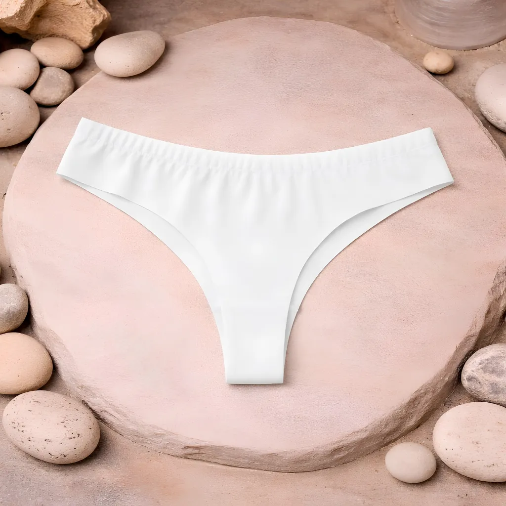 Seamless Women's Thong Ice Silk Panty - Any Color 2 Pcs (China)