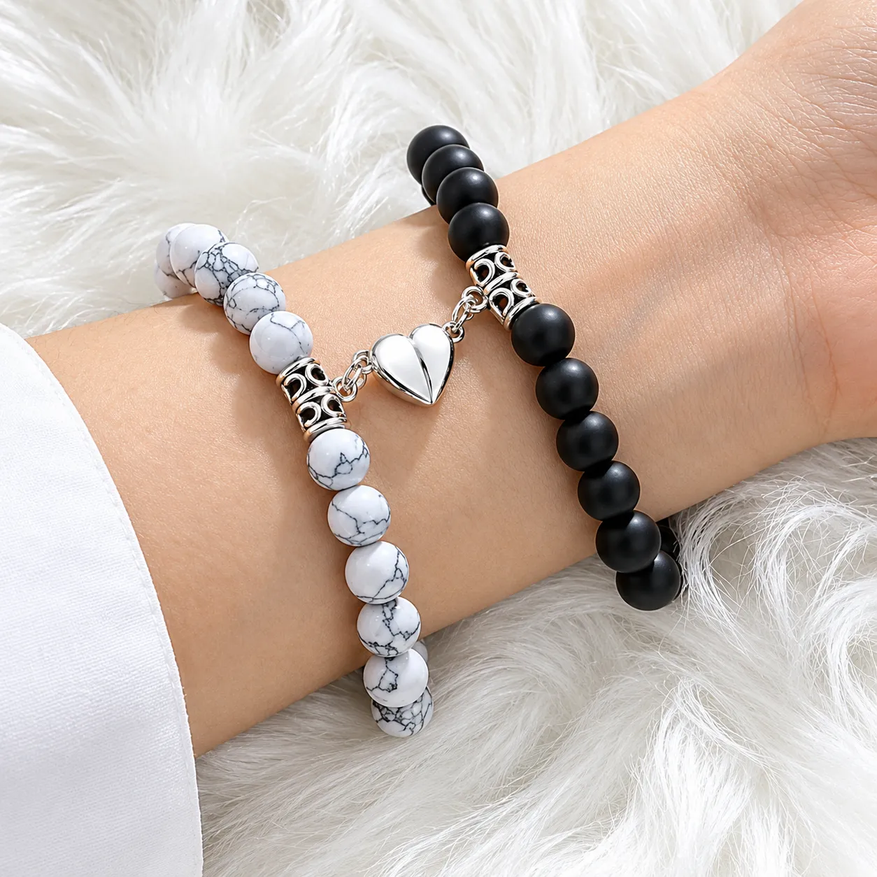 Heart Magnetic Bracelets for Couples