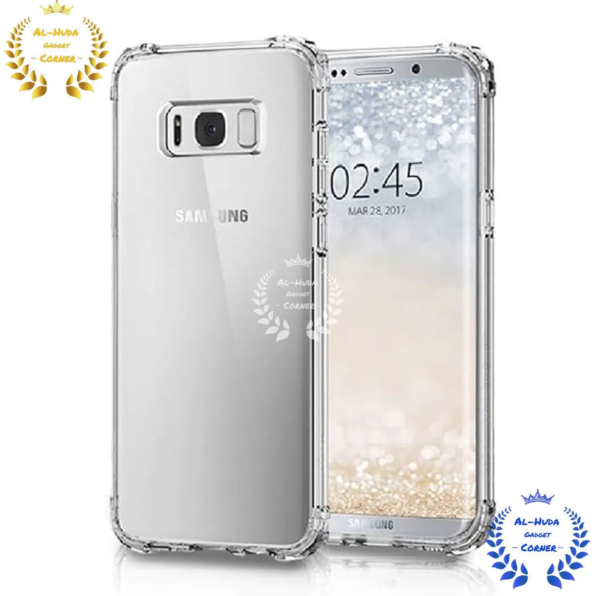 Shockproof & Transparent Crystal Clear Back Cover Case / Matte Protective Lens Flexible Back Cover for Samsung Galaxy S8 Plus | Slim Silicone Cover with Soft Lining Shockproof Full Body Bumper Case