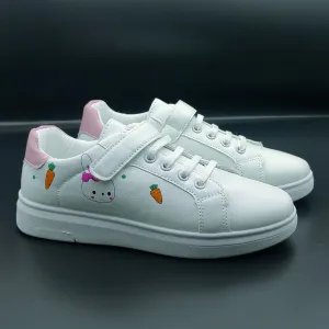 Old Beijing Cloth Shoes White Shoes Spring Girls Sports Shoes Medium and Big Children Flat Womens Breathable Shoes Casual Children Board Shoes