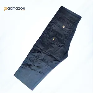 Zip Pocket Stretchable Dark Grey Cargo