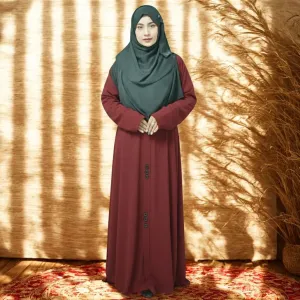 Versatile -Choice and Remark -Button Gown Zaira Dubai Cherry Stylish Pocket Borka For Women - Borka For Women- Avant-garde