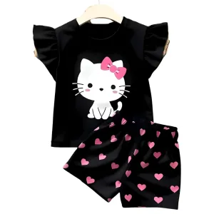 Kids Butterfly Cotton t shirt & Pant Set