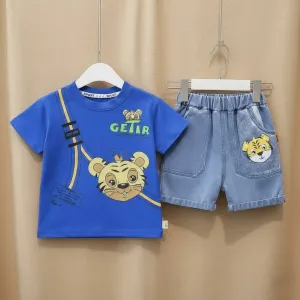 Kids Denim Set t shirt & Pant Set