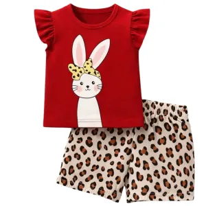 Kids Butterfly Cotton t shirt & Pant Set