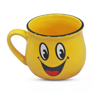 Happy Smile Printed Ceramic Cup For Birthday/ Gift