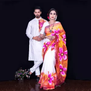 Handprint/Matching dress/Couple & Family Sets/Sari And Panjabi